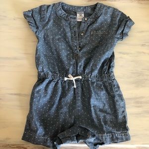 Carter's One Pieces - Carter’s Denim Romper Carter's One Pieces - Carter’s Denim Romper